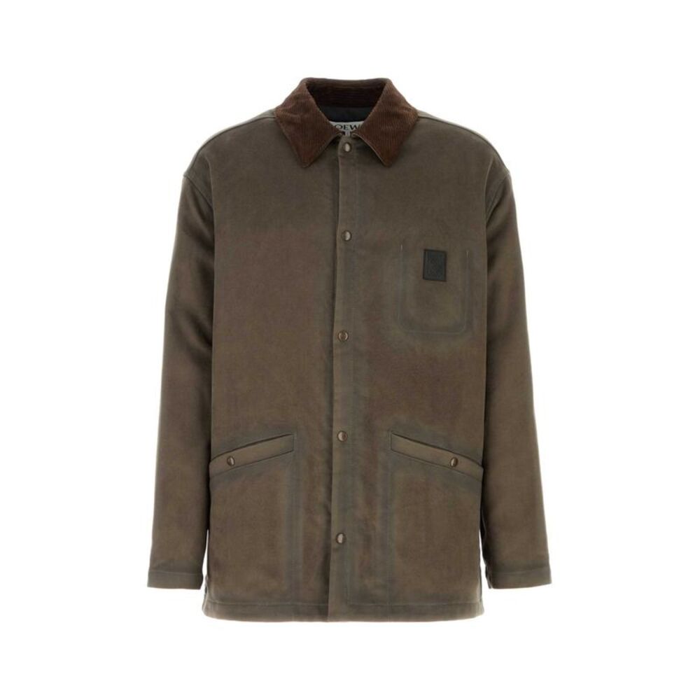 Loewe Men Khaki Viscose Blend Jacket